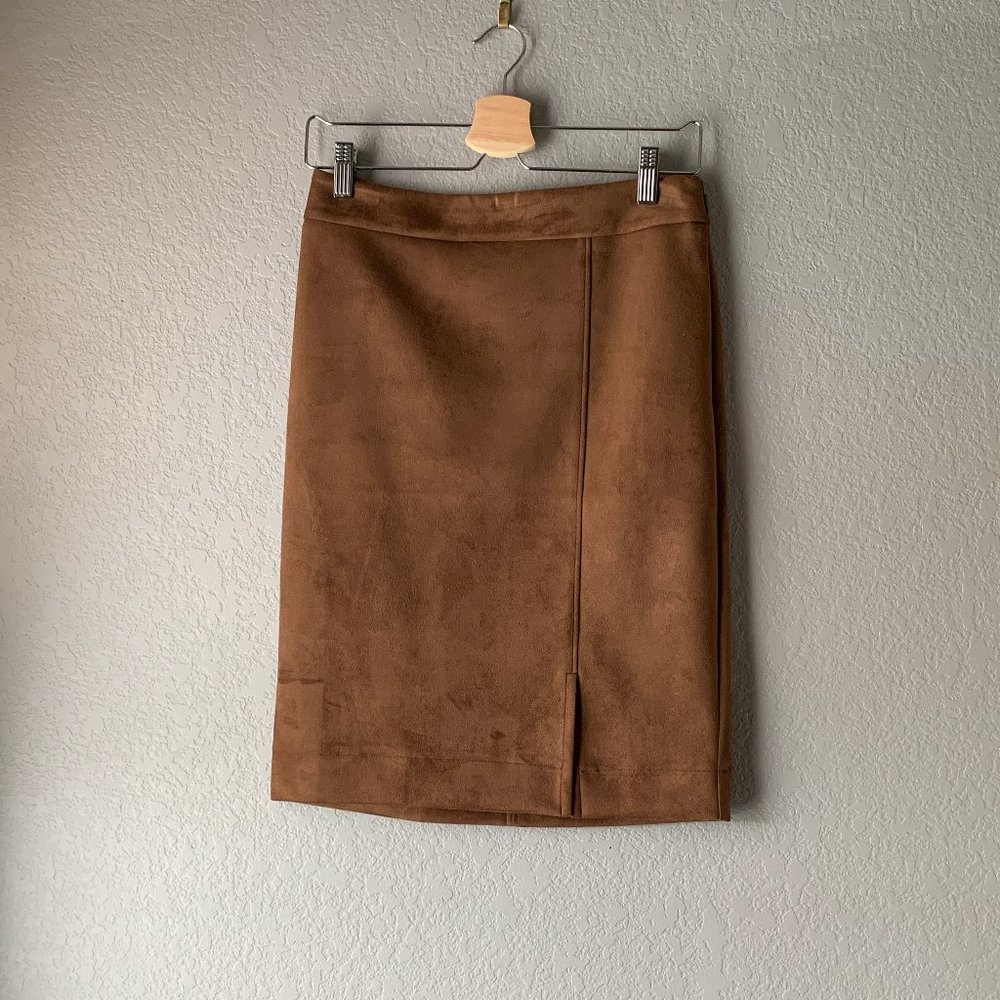 Ann Taylor Faux-Suede Pencil Skirt